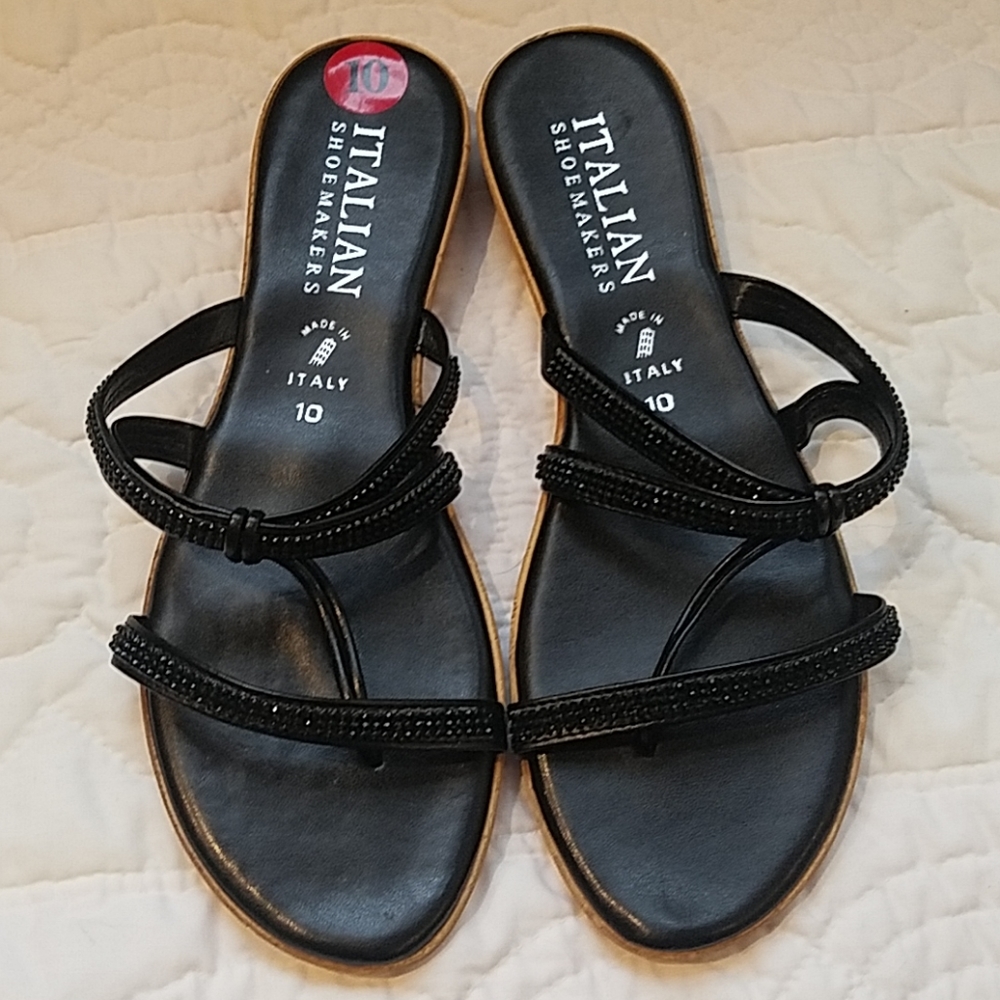 New Black Fancy Flat Sandals